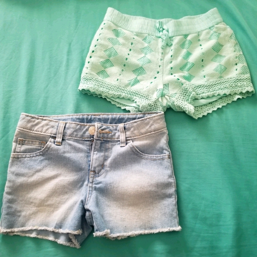 Girls Jean & Lace Short lot